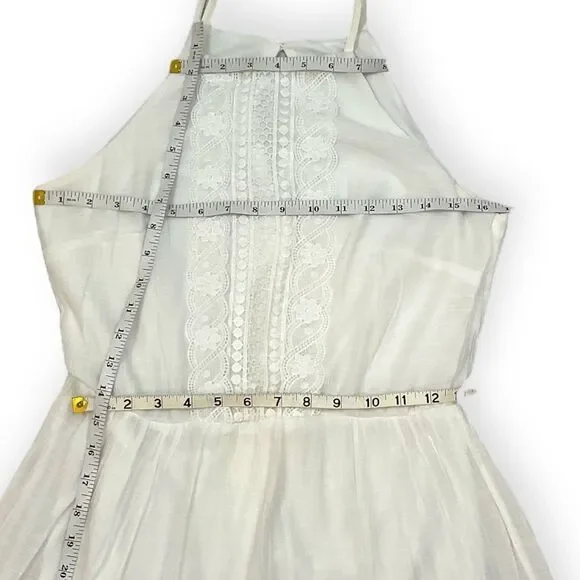 Kings Road Women's White Polyester Sleeveless Long Maxi Dress Size Small. - Picture 10 of 11